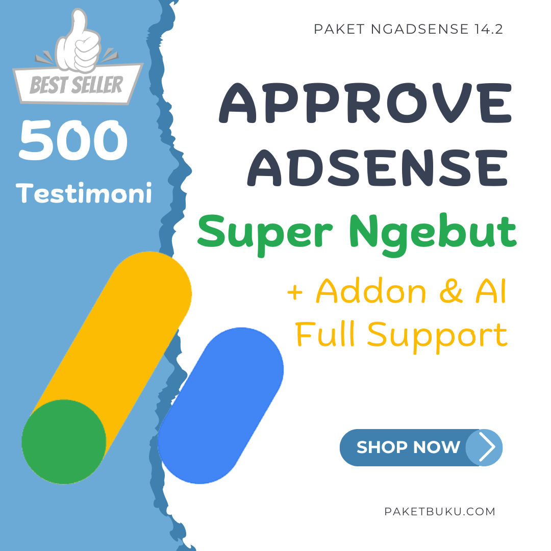 PAKET BUKU NGADSENSE 14.2 FULL UPDATE + Addon & Video